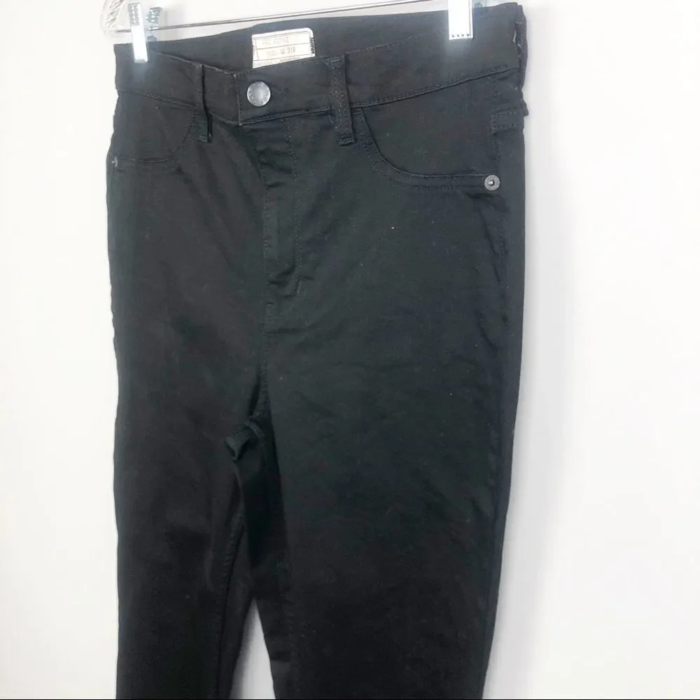 FREE PEOPLE | Dark Black High Waisted Skinny Jeans Women’s Size 31 (12)